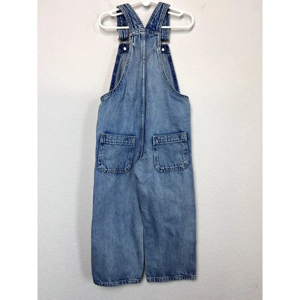 Gap Light Blue Denim Overalls - Size 4-5, Preowned